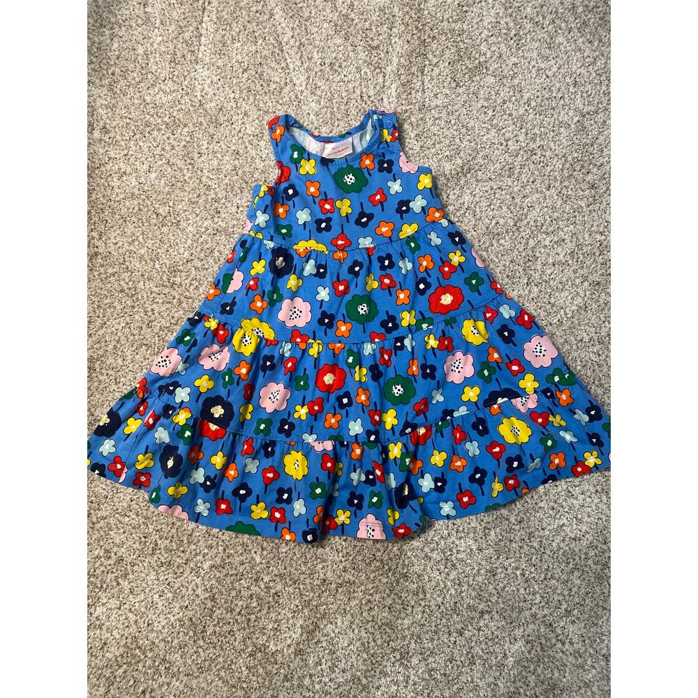 Hanna Andersson Twirl Power Racerback Dress colorful floral pattern size US 4